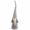 Northlight 21" Gray And Beige Cone Boy Christmas Gnome Figure