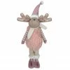Northlight 26-Inch Pink And Beige Standing Boy Moose Christmas Tabletop Figurine