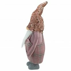 Northlight 30" Pink And Gray Plaid Tall Christmas Gnome Tabletop Figure -Northlight Shop northlight qs89547 4 sample 92571.1603850880