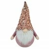 Northlight 12" Pink And Rose Gold Christmas Gnome Tabletop Figure