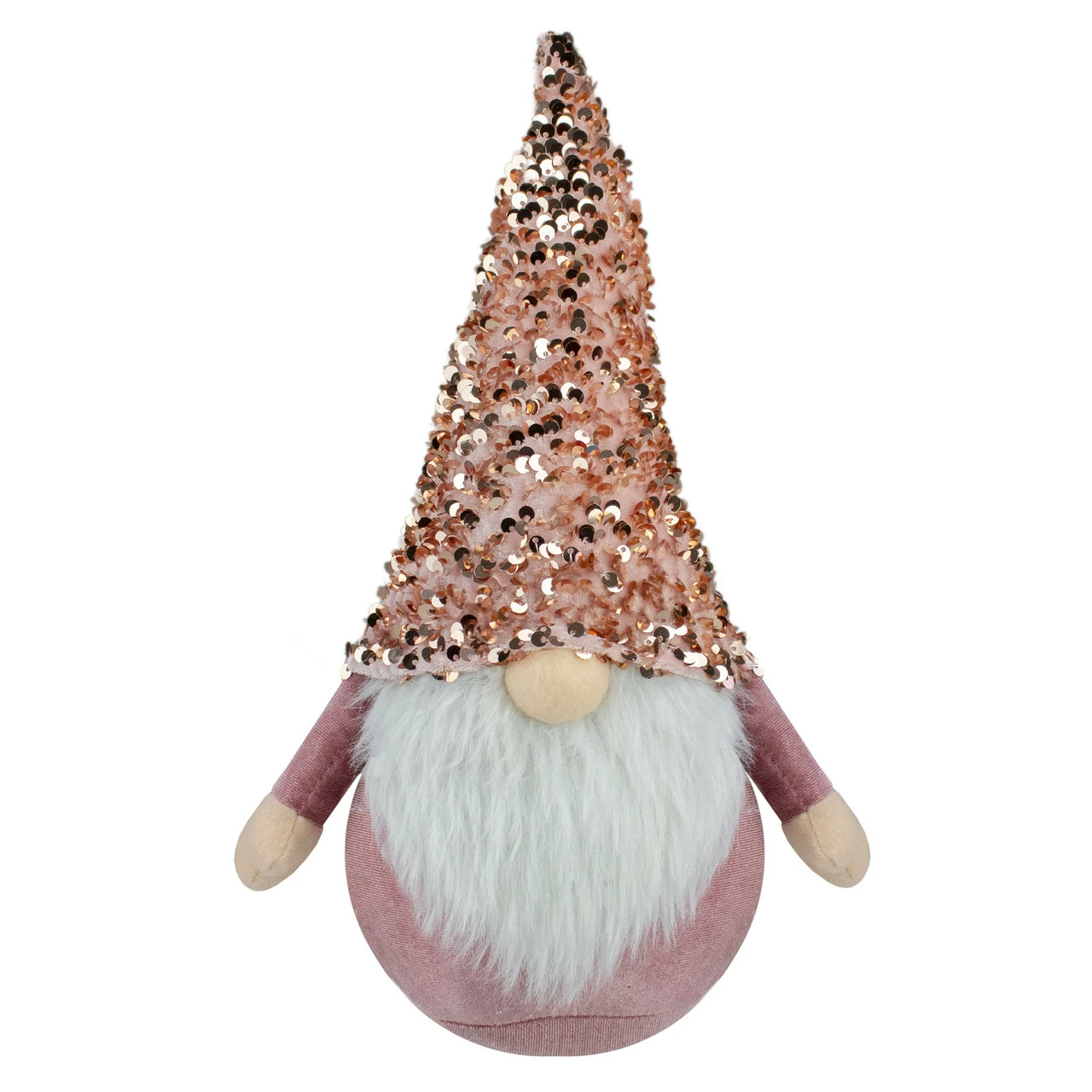 Northlight 12" Pink And Rose Gold Christmas Gnome Tabletop Figure 1 Northlight 12" Pink And Rose Gold Christmas Gnome Tabletop Figure