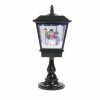 Northlight 25.25" Lighted Musical Snowman Snowing Black Table Top Christmas Street Lamp