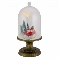 Northlight 13.5" LED Lighted Snowing Musical Retro Truck Under Cloche Christmas Decoration -Northlight Shop northlight r92470 4 59778.1646182685