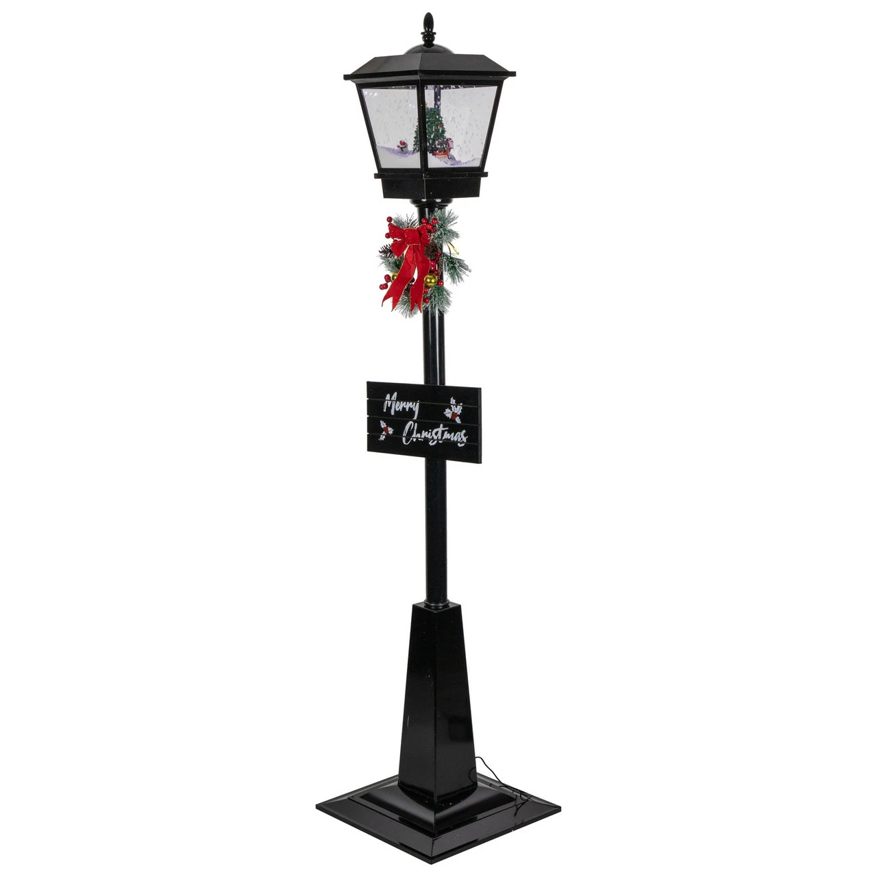 Northlight 70.75" Lighted Musical Snowing Santa And Friends Christmas Street Lamp 2 Northlight 70.75" Lighted Musical Snowing Santa And Friends Christmas Street Lamp - Image 2