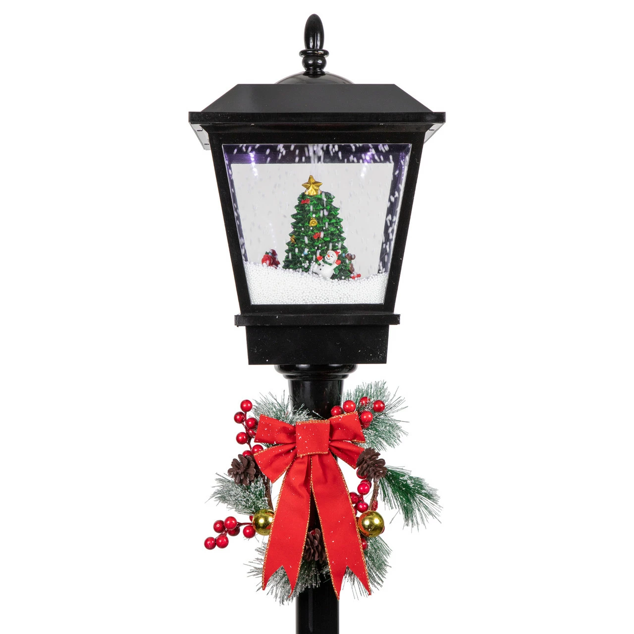 Northlight 70.75" Lighted Musical Snowing Santa And Friends Christmas Street Lamp 3 Northlight 70.75" Lighted Musical Snowing Santa And Friends Christmas Street Lamp - Image 3