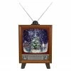Northlight 21" LED Lighted Musical Snowing Christmas Tree TV Set Decoration