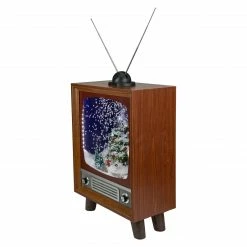 Northlight 21" LED Lighted Musical Snowing Christmas Tree TV Set Decoration -Northlight Shop northlight r92482 2 28234.1665611637