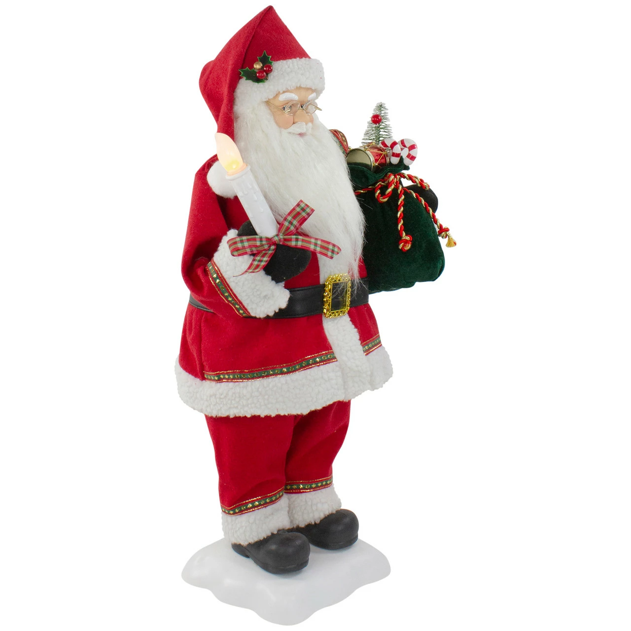 Northlight 24-Inch Animated Santa Claus With Lighted Candle Musical Christmas Figure 3 Northlight 24-Inch Animated Santa Claus With Lighted Candle Musical Christmas Figure - Image 3