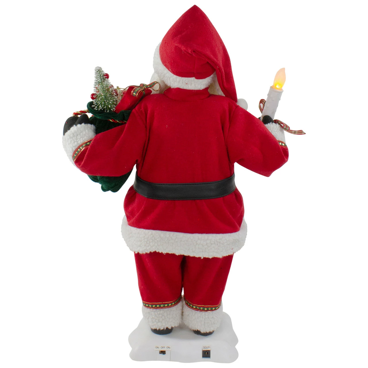 Northlight 24-Inch Animated Santa Claus With Lighted Candle Musical Christmas Figure 5 Northlight 24-Inch Animated Santa Claus With Lighted Candle Musical Christmas Figure - Image 5