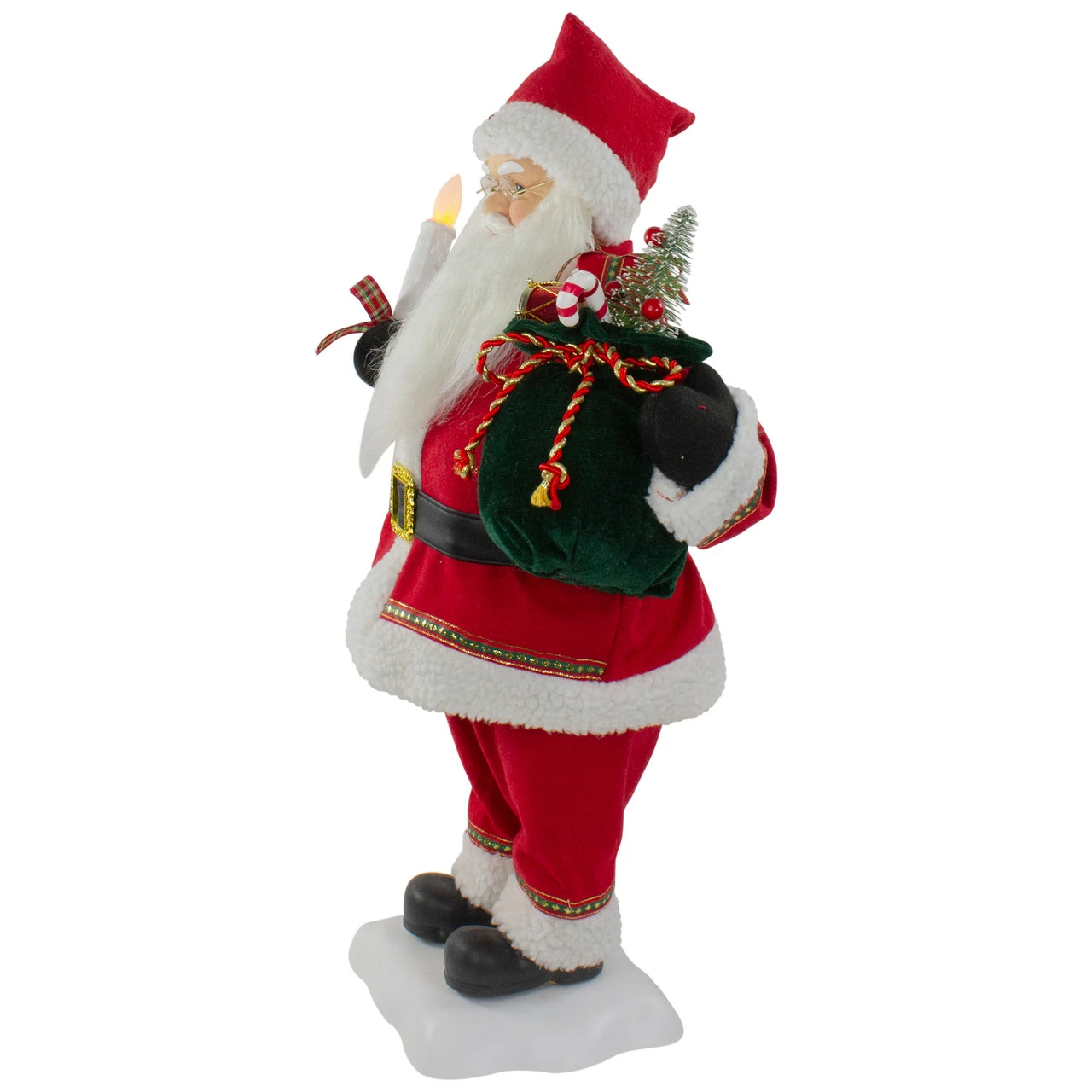 Northlight 24-Inch Animated Santa Claus With Lighted Candle Musical Christmas Figure 4 Northlight 24-Inch Animated Santa Claus With Lighted Candle Musical Christmas Figure - Image 4