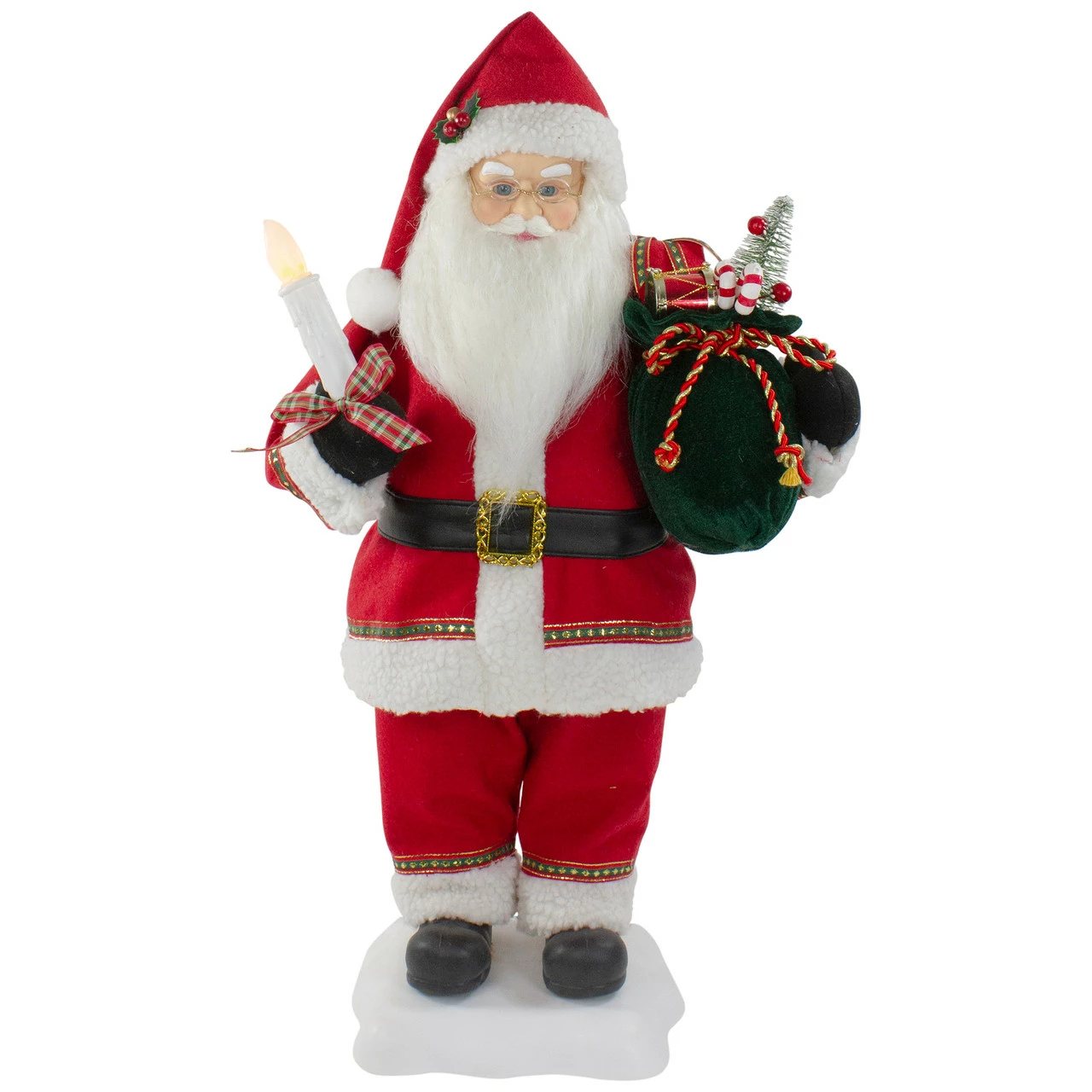 Northlight 24-Inch Animated Santa Claus With Lighted Candle Musical Christmas Figure 1 Northlight 24-Inch Animated Santa Claus With Lighted Candle Musical Christmas Figure