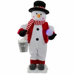 Northlight 24" Lighted And Animated Musical Snowman Christmas Figure