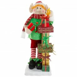 Northlight 30-Inch Santa's Little Animated Elf With Lighted Star Musical Christmas Figure