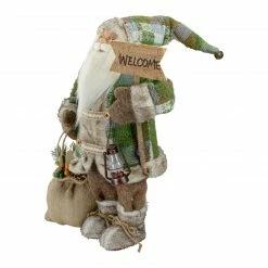Northlight 18" Standing Santa Christmas Figure Carrying A Welcome Sign 7 Northlight 18" Standing Santa Christmas Figure Carrying A Welcome Sign -Northlight Shop northlight sa88362 3 80133.1600996802