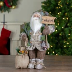 Northlight 18" Standing Santa Christmas Figure Carrying A Welcome Sign 6 Northlight 18" Standing Santa Christmas Figure Carrying A Welcome Sign -Northlight Shop northlight sa88362 5 20656.1600996802