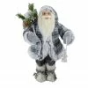 Northlight 18" Gray Standing Santa Christmas Figure With Lantern