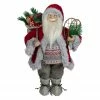 Northlight 18" Standing Santa Christmas Figure With Snow Shoes And Presents
