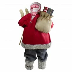 Northlight 4' Standing Santa Christmas Figure With Skis And Fur Boots -Northlight Shop northlight sa88395 2 45201.1665610744