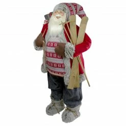 Northlight 4' Standing Santa Christmas Figure With Skis And Fur Boots -Northlight Shop northlight sa88395 3 28905.1665346766