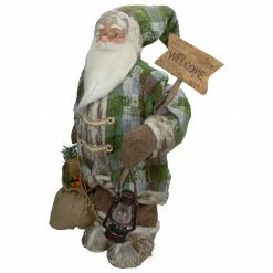 Northlight 2' Standing Santa Christmas Figure Carrying A Welcome Sign -Northlight Shop northlight sa91098 3 52032.1665610749