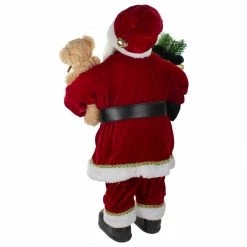 Northlight 2' Standing Santa Christmas Figure With A Plush Bear -Northlight Shop northlight sa91099 2 94311.1665611635