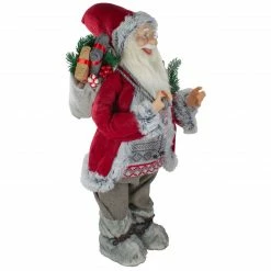 Northlight 2' Standing Santa Christmas Figure Carrying Snow Shoes And Presents -Northlight Shop northlight sa91111 1 04382.1611893472