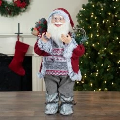 Northlight 2' Standing Santa Christmas Figure Carrying Snow Shoes And Presents -Northlight Shop northlight sa91111 styled 12751.1611374231