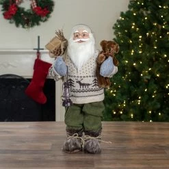 Northlight 2' Standing Santa Christmas Figure With A Plush Bear And Lantern 6 Northlight 2' Standing Santa Christmas Figure With A Plush Bear And Lantern -Northlight Shop northlight sa91113 styled 81074.1611374293