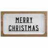 Northlight 13" White And Brown "Merry Christmas" 3D Wooden Christmas Wall Or Tabletop Decor