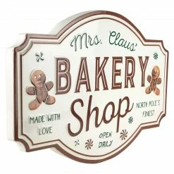 Northlight 18" Mrs. Claus' Bakery Shop Metal Christmas Wall Sign -Northlight Shop northlight sb93211 2 11256.1652460142