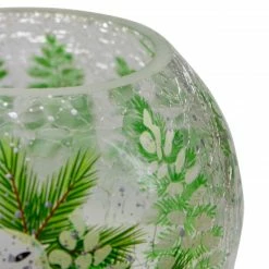 Northlight 6" Hand Painted Owl And Pine Trees Glass Christmas Tea Light Candle Holder -Northlight Shop northlight se90026 3 15222.1665610746