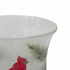 Northlight 2.75" Hand Painted Christmas Cardinal And Pine Flameless Glass Candle Holder -Northlight Shop northlight se90030 4 42596.1612325491