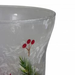 Northlight 4" Hand Painted Christmas Cardinal And Pine Flameless Glass Candle Holder -Northlight Shop northlight se90034 3 40291.1604023641
