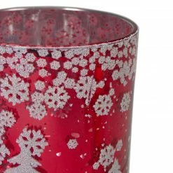 Northlight 3" Red And Shiny Silver Deer In Winter Woods Flameless Glass Candle Holder -Northlight Shop northlight se90054 3 72075.1605147744
