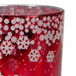 Northlight 5" Red And Shiny Silver Deer In Winter Woods Flameless Candle Holder -Northlight Shop northlight se90056 3 62094.1605147745