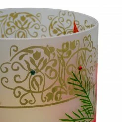 Northlight 10" Hand-Painted Red Poinsettias And Gold Flameless Glass Christmas Candle Holder -Northlight Shop northlight se91538 3 23990.1605147744