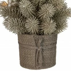 Northlight 10.25" LED Potted Champagne Metallic Glitter Artificial Christmas Tree - Clear Lights 7 Northlight 10.25" LED Potted Champagne Metallic Glitter Artificial Christmas Tree - Clear Lights -Northlight Shop northlight sf89176 4 sample 88000.1601169975