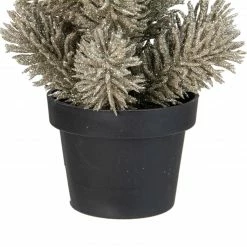 Northlight 8.5 Potted Champagne Metallic Glitter Artificial Pine Christmas Tree - Unlit -Northlight Shop northlight sf89181 3 sample 35970.1601169977