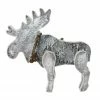 Northlight 16" Gray Natural Wood Standing Christmas Moose Table Top Figure