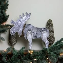 Northlight 16" Gray Natural Wood Standing Christmas Moose Table Top Figure -Northlight Shop northlight sh14609 styled 01089.1587644187