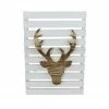 Northlight 15.75" Wood Deer On White Pallet Inspired Frame Christmas Wall Hanging