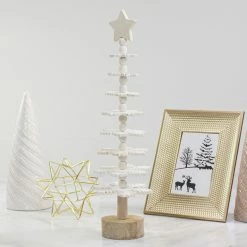 Northlight 16" White Wooden Snowflake Cutout Christmas Tree With A Star Table Top Decor -Northlight Shop northlight sh89594 5 84559.1665611032