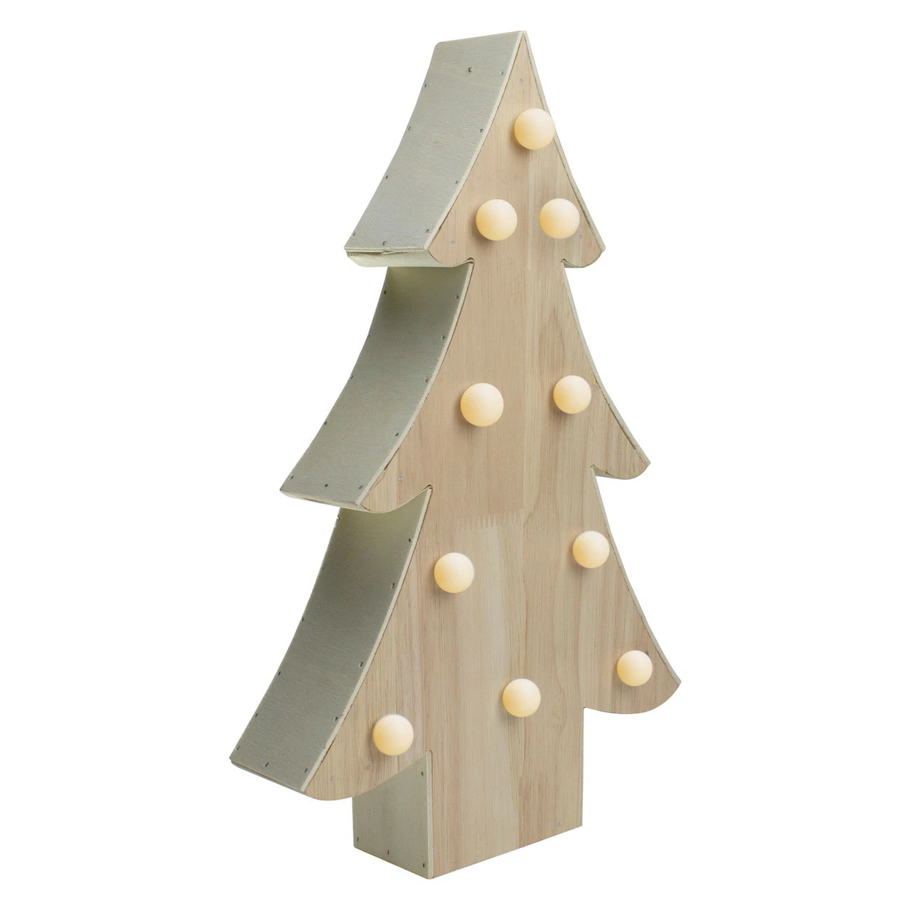 Northlight 15" Lighted 3D Wooden Christmas Tree Tabletop Decor 3 Northlight 15" Lighted 3D Wooden Christmas Tree Tabletop Decor - Image 3