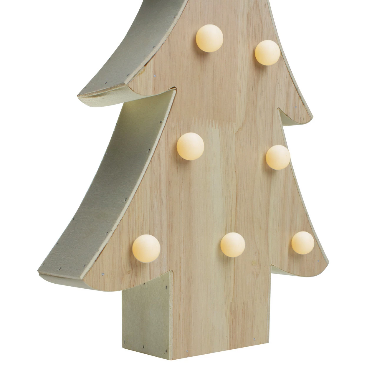 Northlight 15" Lighted 3D Wooden Christmas Tree Tabletop Decor 5 Northlight 15" Lighted 3D Wooden Christmas Tree Tabletop Decor - Image 5