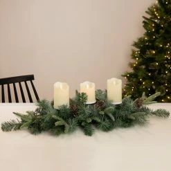 Northlight 32" Artificial Mixed Pine And Pine Cones Christmas Candle Holder Centerpiece -Northlight Shop northlight sm93378 styled 09200.1659124016