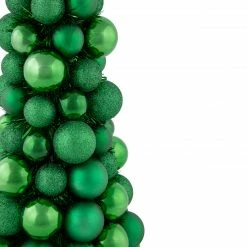 Northlight 15.75" Green 3-Finish Shatterproof Ball Christmas Tree With Tinsel -Northlight Shop northlight sm93797 3 00942.1666337511