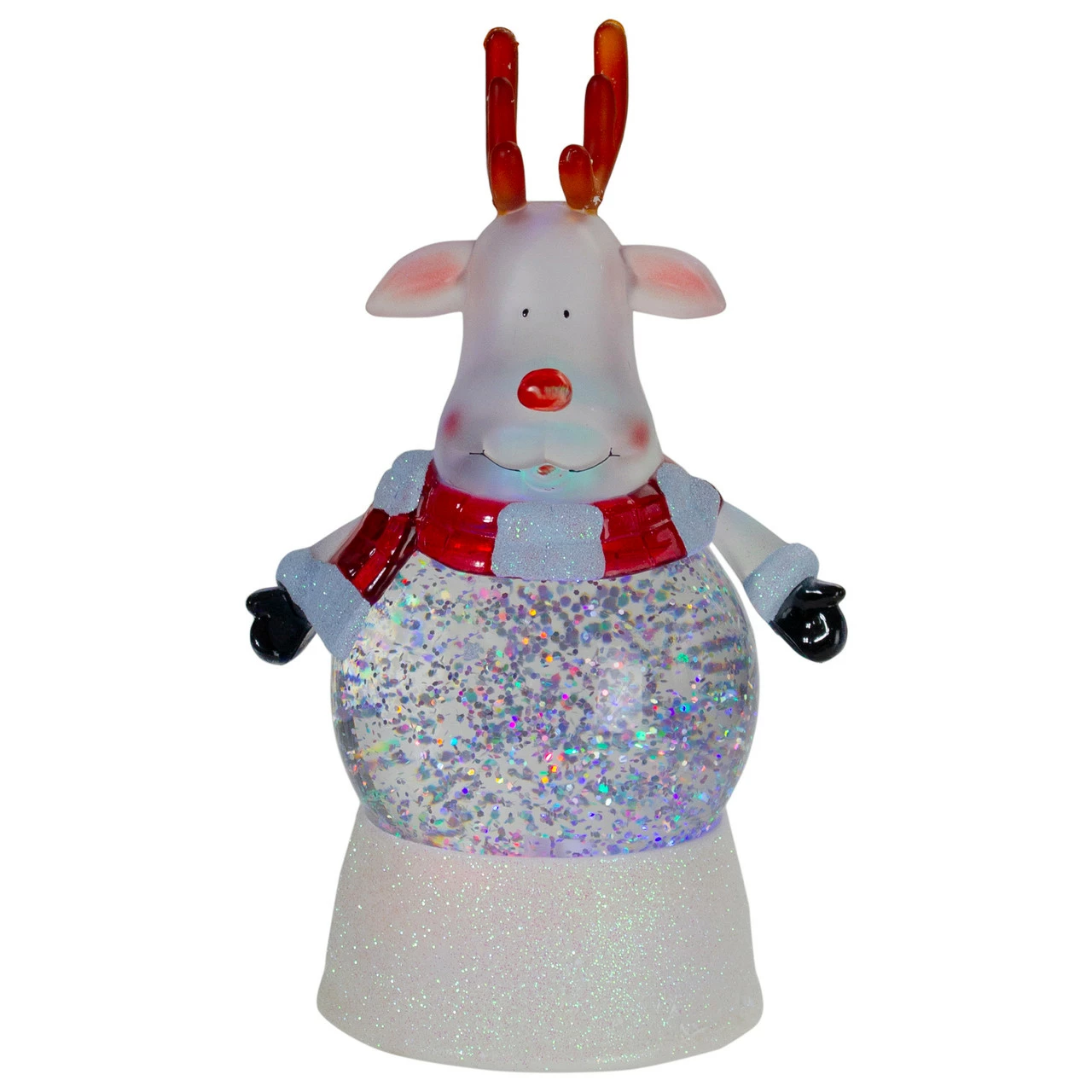 Northlight 8" LED Lighted Color Changing Reindeer Christmas Snow Globe 1 Northlight 8" LED Lighted Color Changing Reindeer Christmas Snow Globe