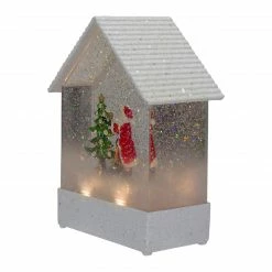 Northlight 8.25" White And Red House Shaped Christmas Snow Globe -Northlight Shop northlight sr91094 3 61229.1605061086