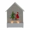 Northlight 8.25" White And Red House Shaped Christmas Snow Globe