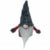 Northlight 9" Red And Gray Plaid Standing Christmas Tabletop Gnome